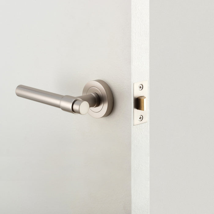 Lifestyle Iver Helsinki Lever Round Rose Passage Kit Satin Nickel 20629KPASS60 - The Blue Space