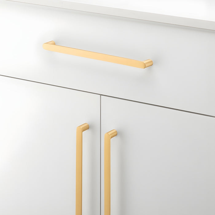 Detail1 Iver Osaka 256mm Cabinet Pull Handle Brushed Brass 20976 - The Blue Space