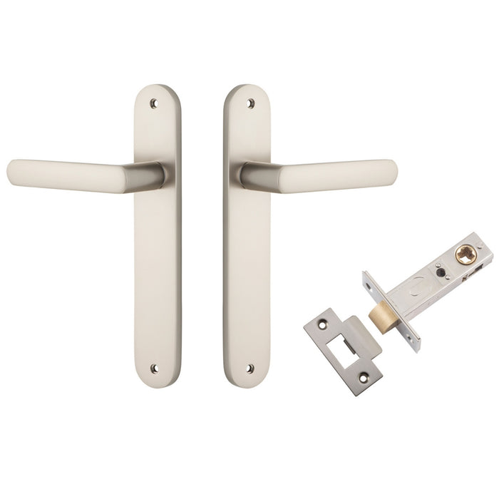 Iver Osaka Lever Oval Backplate Passage Kit Satin Nickel 14864KPASS60 - The Blue Space
