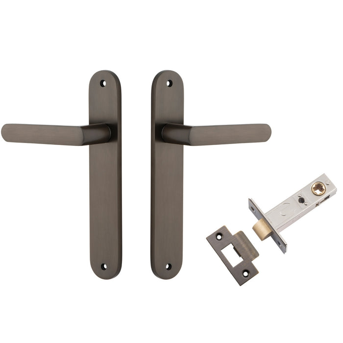 Iver Osaka Lever Oval Backplate Passage Kit Signature Brass 10864KPASS60 - The Blue Space