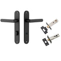 Iver Osaka Lever Oval Backplate Privacy Kit with Privacy Turn Matte Black 12864KPRIV60 - The Blue Space