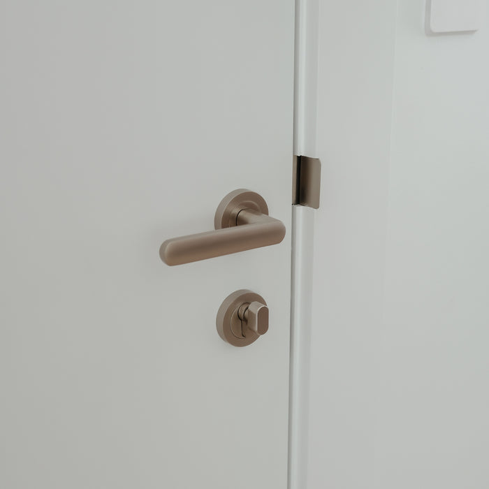 Project image Iver Osaka Lever Round Rose Entrance Kit with Separate High Security Lock Satin Nickel 20779KENTR60KT - The Blue Space