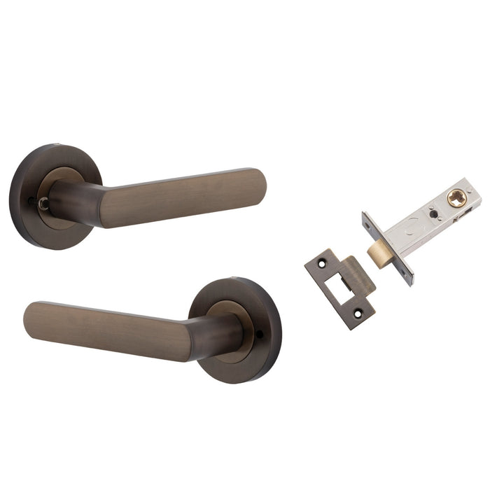 Iver Osaka Lever Round Rose (Inbuilt Privacy) Signature Brass 20771KIBPRIV60 - The Blue Space