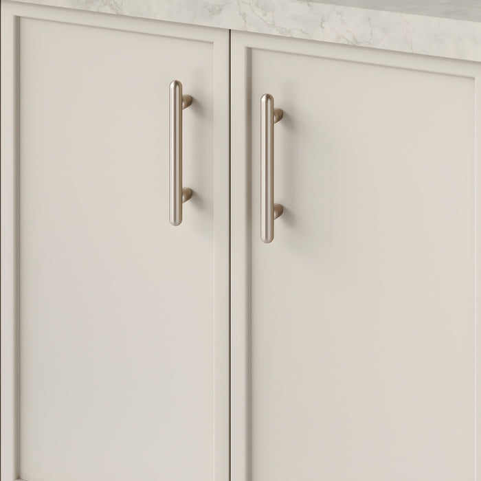 Detail1 Iver Puerto 128mm Cabinet Pull Handle Satin Nickel 24035 - The Blue Space