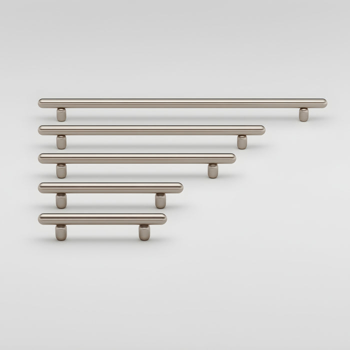 All Size Iver Puerto 128mm Cabinet Pull Handle Satin Nickel 24035 - The Blue Space