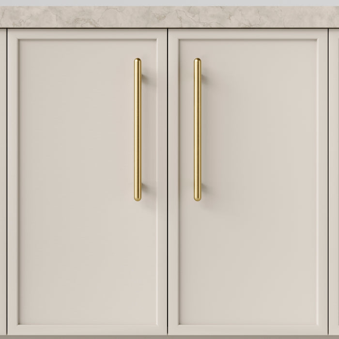 Hero Iver Puerto 256mm Cabinet Pull Handle Brushed Gold PVD 24050 - The Blue Space