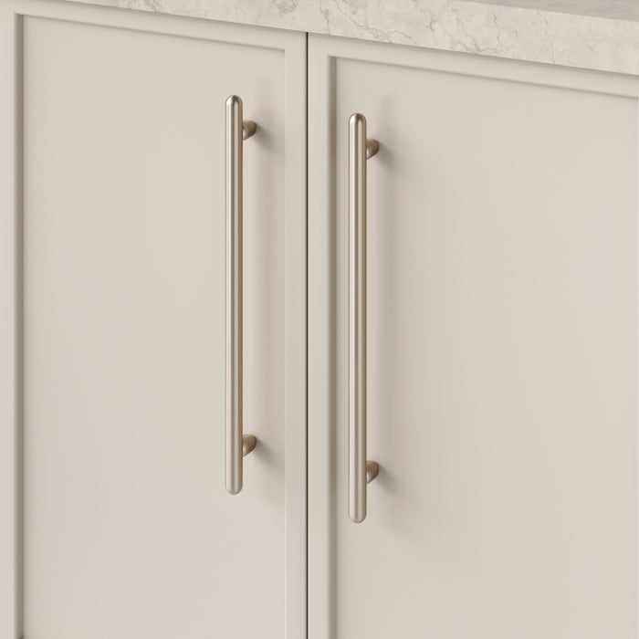 Detail1 Iver Puerto 320mm Cabinet Pull Handle Satin Nickel 24065 - The Blue Space