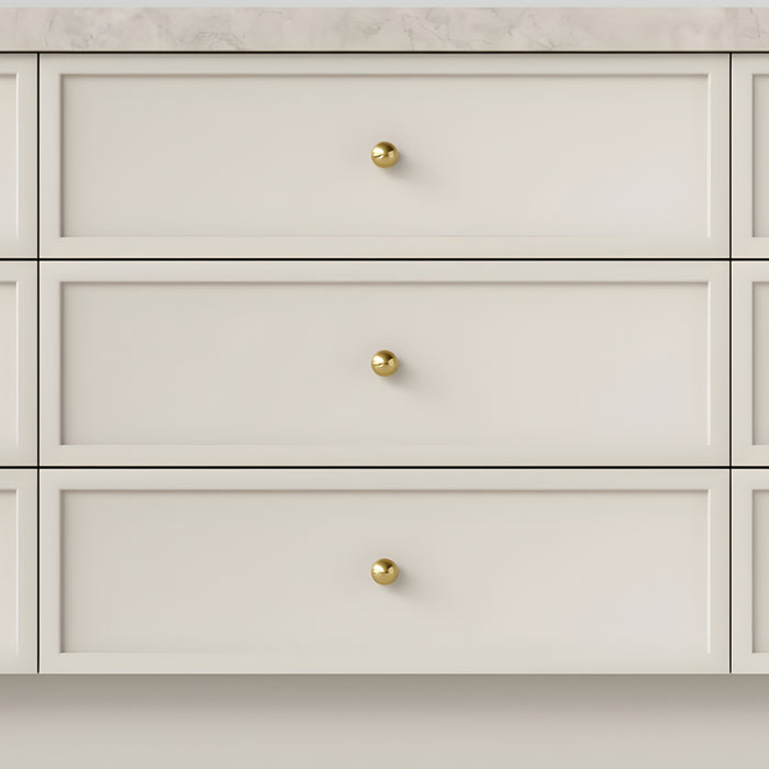 Iver Puerto 32mm Cabinet Knob Brushed Gold PVD 24080 - The Blue Space