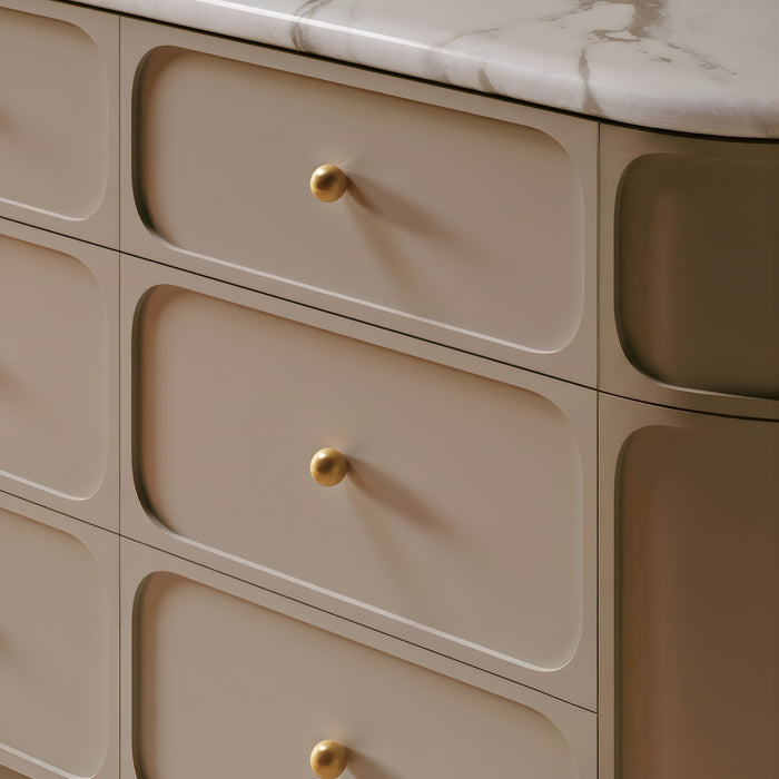 Lifestyle Iver Puerto 38mm Cabinet Knob Brushed Gold PVD 24090 - The Blue Space