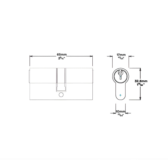 Key Iver Puerto Lever Round Rose Entrance Kit with Separate High Security Lock Key/Key Brushed Gold PVD 24000KENTR60KK - The Blue Space