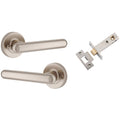 Iver Puerto Lever Round Rose (Inbuilt Privacy) Satin Nickel 24005KIBPRIV60 - The Blue Space