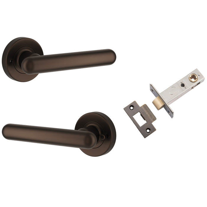Iver Puerto Lever Round Rose (Inbuilt Privacy) Signature Brass 24002KIBPRIV60 - The Blue Space