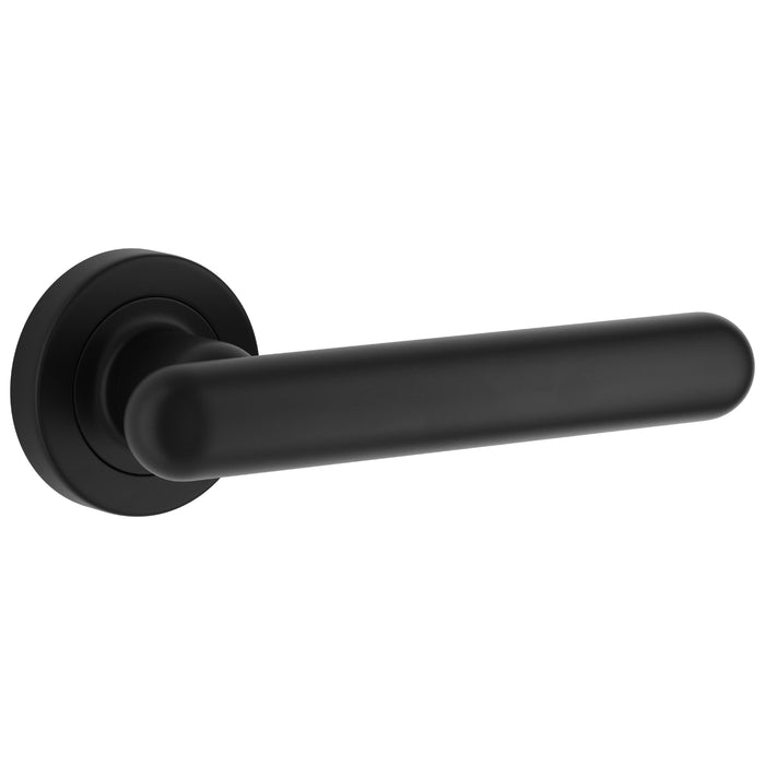 Iver Puerto Lever Round Rose Matte Black 24003 - The Blue Space