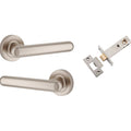 Iver Puerto Lever Round Rose Passage Kit Satin Nickel 24005KPASS60 - The Blue Space