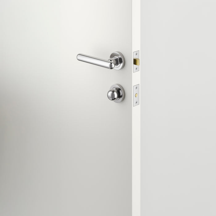 Lifestyle Iver Puerto Lever Round Rose Privacy Kit with Separate Privacy Turn Polished Chrome 24004KPRIV60 - The Blue Space
