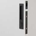 Project Image Iver Rectangular Sliding Door Pull Entrance Kit with High Security Lock Matte Black 21413E - The Blue Space