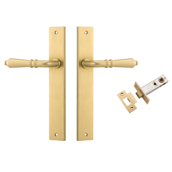 Iver Sarlat Lever Rectangular Backplate Passage Kit Brushed Gold  16200KPASS60 - The Blue Space