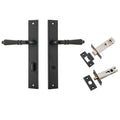 Iver Sarlat Lever Rectangular Backplate Privacy Kit with Privacy Turn Matte Black 12700KPRIV60 - The Blue Space