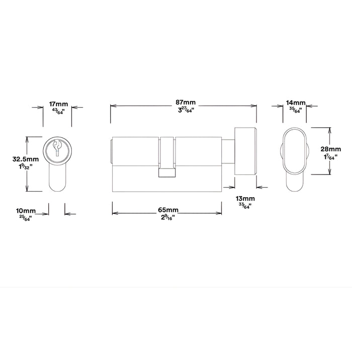Key Thumb Iver Sarlat Lever Round Rose Entrance Kit with Separate High Security Lock Satin Nickel 9209KENTR60KT - The Blue Space