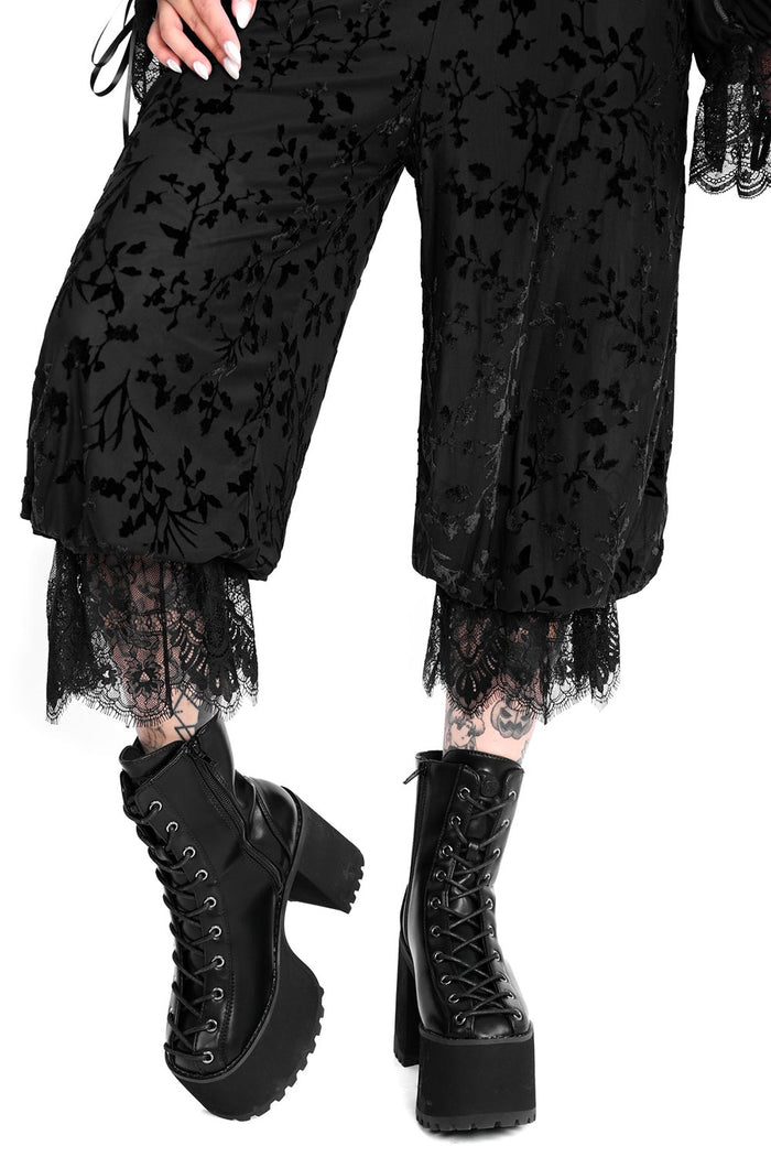stretchy sheer gothic bloomer pants