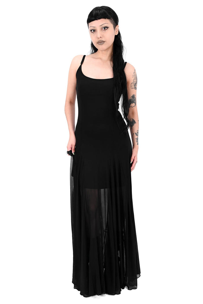 sheer mesh skirt flowy dress