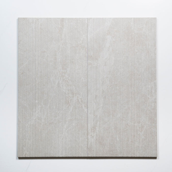 Pattern Lay No Hand Kew Pearl Ribbed Decor Porcelain Tile 300 x 600mm PISBIF1 - The Blue Space