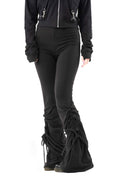 high waisted goth flared leggings