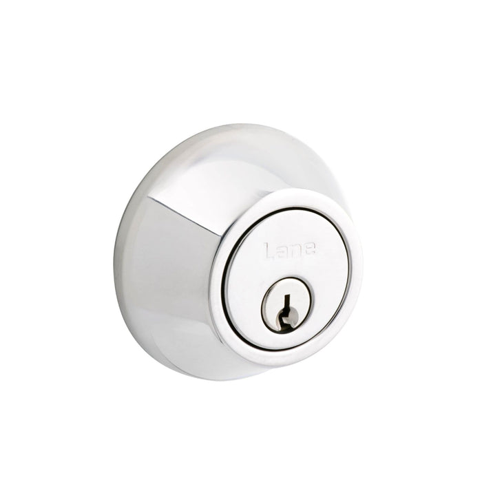 Key Home Lane Double Cylinder Deadbolt RD Polished Stainless Steel L957015 - The Blue Space