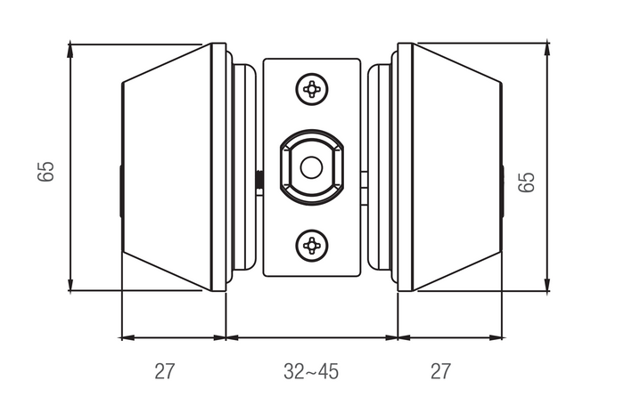 Line Drawing Lane Double Cylinder Deadbolt RD Polished Stainless Steel L957015 - The Blue Space