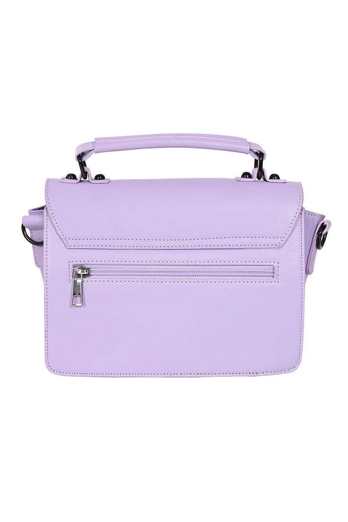 small purple pastel goth bat purse
