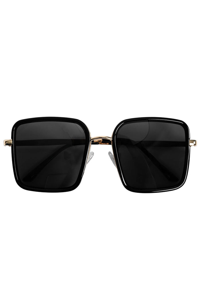 dark tinted UV-protected oversized square sunglasses