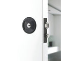 Lifestyle Lockwood Symmetry Round Cavity Sliding Door Entrance Set Matte Black Dp 7444MBKDP - The Blue Space