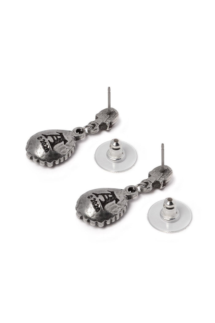 steampunk skull earrings  by alchemy england