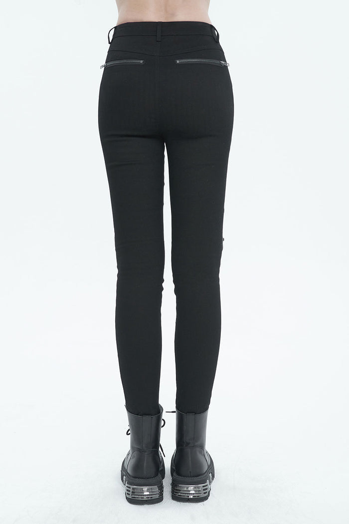 Fitted black pants for women