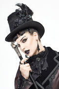 vampire goth feathered top hat