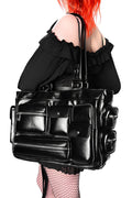 large gothic tote bag with pockets