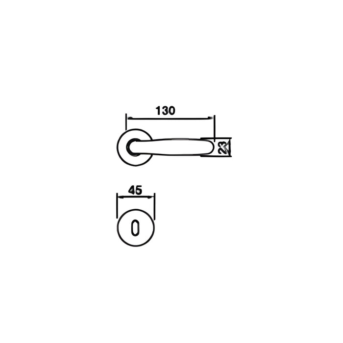 Manital Imola Passage Door Handle Set Satin Chrome MAN-IM5F-CSA-SC - The Blue Space