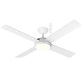 Martec Quantum 1320mm DC Ceiling Fan With 24W Tricolour LED Light Matte White MQDC1343WR - The Blue Space