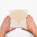 Single with Hand Meander Beige Fish Scale Porcelain Tile P3 200 x 200mm 2TIFBUD - The Blue Space