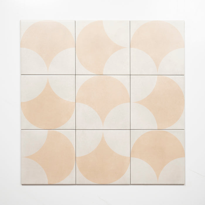 Faces Meander Beige Fish Scale Porcelain Tile P3 200 x 200mm 2TIFBUD - The Blue Space