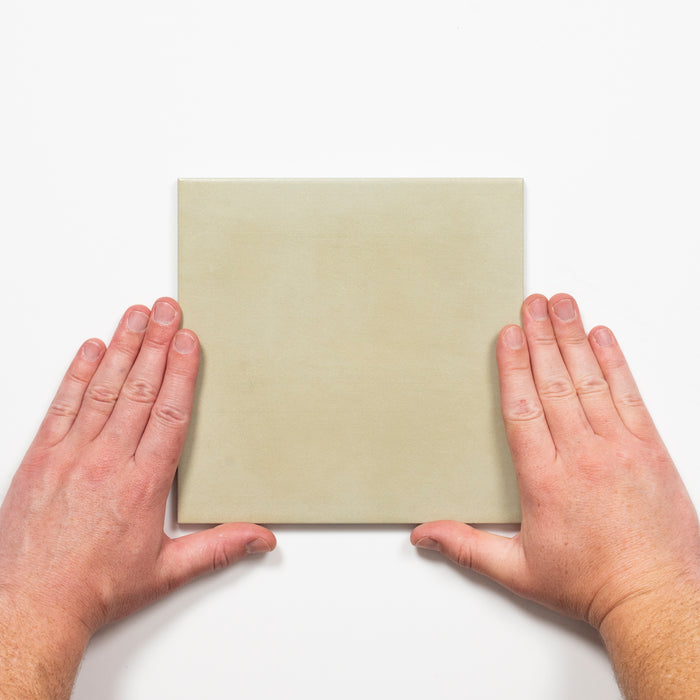 Single with Hand Meander Green Porcelain Tile P3 200 x 200mm 2TIFSAM - The Blue Space