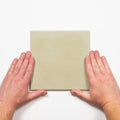Single with Hand Meander Green Porcelain Tile P3 200 x 200mm 2TIFSAM - The Blue Space