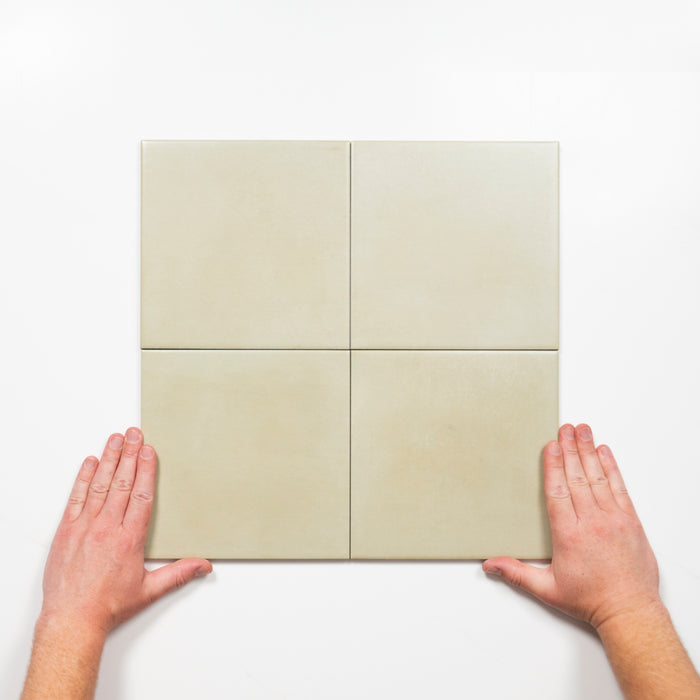 Pattern with Hand Meander Green Porcelain Tile P3 200 x 200mm 2TIFSAM - The Blue Space