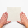 Single with Hand Meander White Porcelain Tile P3 200 x 200mm 2TIFWHM - The Blue Space