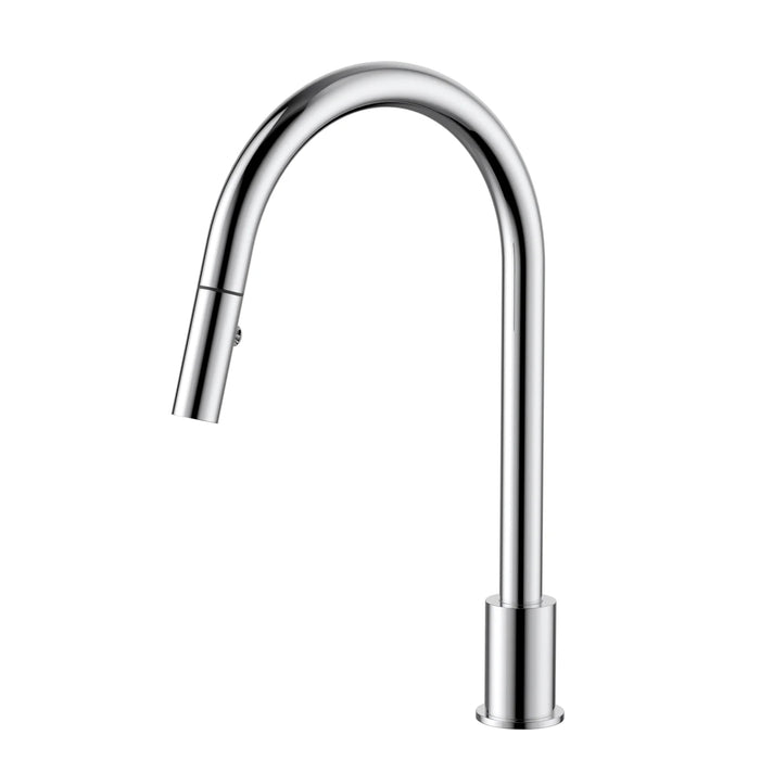 Meir Kitchen Hob Spout with Pull Out Nozzle - Polished Chrome MS18-C - The Blue Space