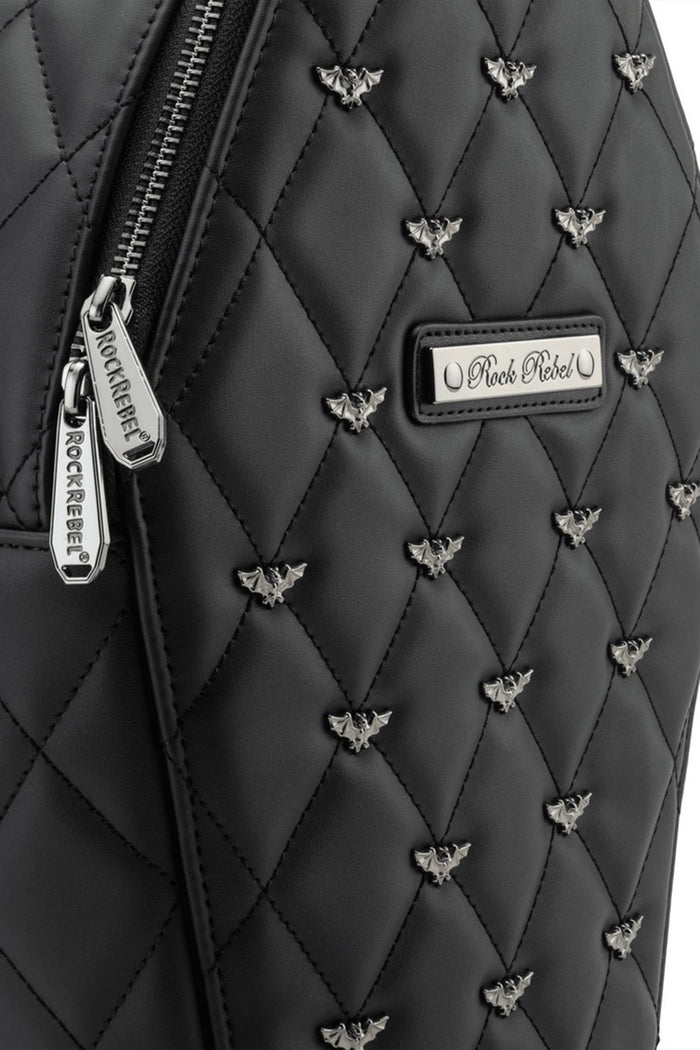 coffin backpack with bat studs