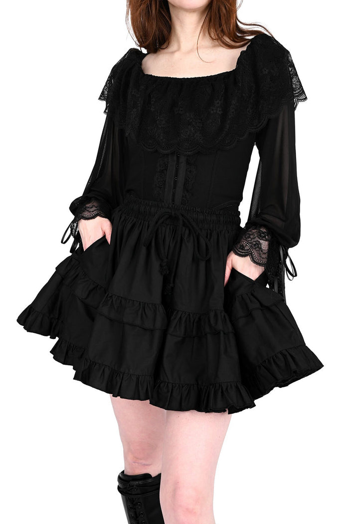 ruffle mini skirt by foxblood