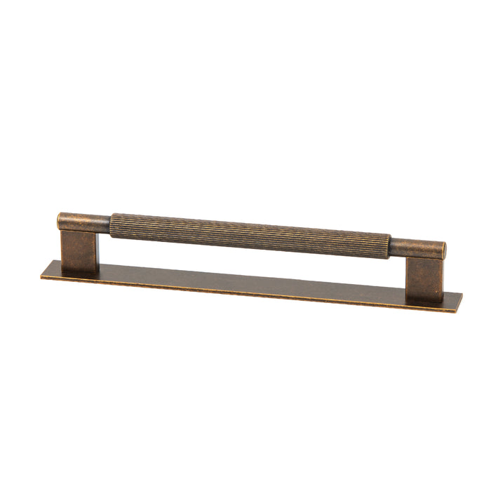 Momo Arpa D Handle And Backplate 192mm In Antique Brass A0588.192.AB - The Blue Space