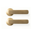 Momo Aspen Lever Handle Set Brushed Satin Brass ASPLH.BSB - The Blue Space
