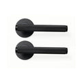 Momo Bellevue Knurled Dummy Lever Door Handle Set Matte Black
